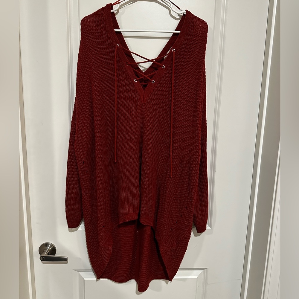 Altar’d State Oversized Tie Up Sweatee